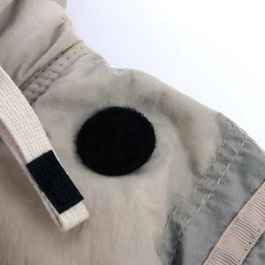 Veste matelassée beige pour homme, col montant, fermeture éclair sur le devant, coupe décontractée, écologique, à capuche, 100 % polyester, manches classiques - Product Image 5
