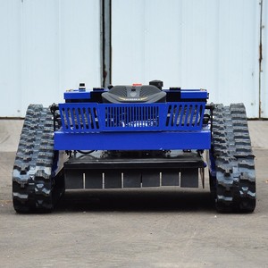 Battery-Powered 4-Stroke Industrial Grade <b>Remote</b> <b>Control</b> <b>Tracked</b> Lawn <b>Mower</b> 225CC 7HP - Product Image 1