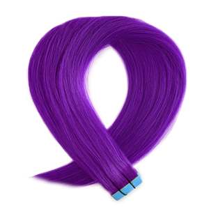 เทปต่อผมสีม่วงแบบ Remy ผมแท้ 100% เกรด 12A ความยาว 8-50 นิ้ว - Product Image 1