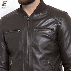 Chaquetas de Cuero para Hombre Invierno 2023, Cuello Alto, Resistentes al Viento, Reversibles, Color Sólido, Estilo Casual - Product Image 5