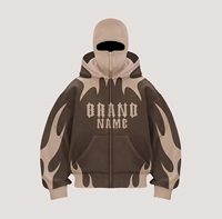 Ucuz Fabrika Fiyatı Kışlık Kapüşonlu Sokak Giyim Hip Hop Balaklava Maske Kapüşonlu Seti Özel Logo %100 Pamuk Nefes Alabilen Düz Renk