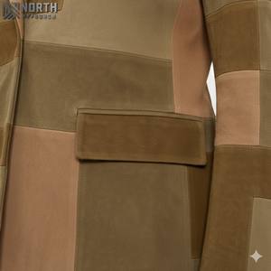 Chaqueta de Lona Tejida de Cuero Genuino para Mujer, Diseño de Invierno Transpirable de Manga Larga, Tendencia 2025 - Product Image 5