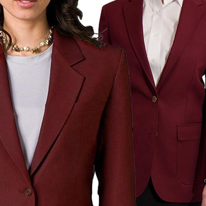 Blazer Escolar y de Gala Personalizable, Color Granate, Corte Entallado, Antiarrugas, de Alta Calidad, Venta al Por Mayor - Product Image 5