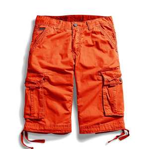 Short cargo respirant et populaire séchage rapide classique été quotidien décontracté mode couleur unie short d'extérieur pour hommes - Product Image 3