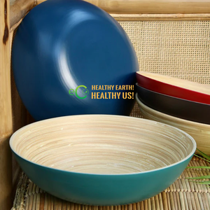 LA MEJOR VENTA de cuencos de bambú hilado, cuencos de fibra de bambú personalizados, cuencos de ensalada de bambú, cuencos de bambú naturales de Eco2go Vietnam - Product Image 4