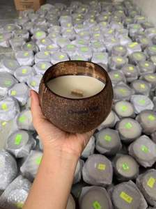 Hot Coconut Shell Candle Bowl / Coconut Shell Bowl for Candle With Engrave Laser Logo Outside Made in Vietnam by ECo2go Vietnam - Product Image 5