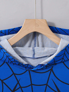 Vêtements pour bébé Pull en molleton à capuche d'hiver pour filles Pull avec poche kangourou Pull à capuche en coton araignée pour hommes - Product Image 4