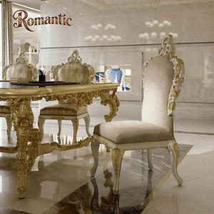 Ensemble de table et de chaises de salle à manger <span class=keywords><strong>en</strong></span> bois massif de style baroque français de la période Louis XV, 10 places, pour la maison et l'hôtel, montage facile KD - Product Image 4