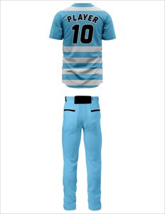 Custom Made Baseball Team Uniform Jerseys 100% Polyester Mesh Quick Dry Breathable V-Neck Short Sleeve Side Pockets - Product Image 6