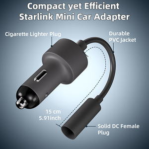 Cargador para Coche Starlink Mini, Cable de Alimentación con Conector Hembra DC para Encendedor de Cigarrillos, Adaptador para Vehículo de 12V-24V - Product Image 3