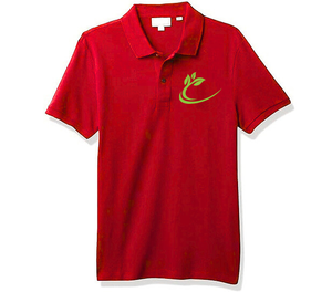 Chemise décontractée pour homme, manches courtes, vert sarcelle, en polyester/coton tricoté, infroissable, avec logo brodé sur le devant, respirante, coupe classique - Product Image 3