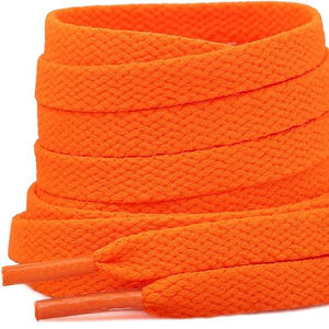 Lacets plats bleus 8mm pour baskets Lacets en polyester Lacets décoratifs - Product Image 2