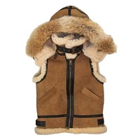 Gilet en fourrure de mouton pour homme, style bomber B3