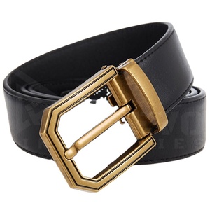 Custom Men's Genuine Leather Belt Durable Waist Belt Adjustable 110-125cm Length with Alloy Buckle Custom Logo 2-3cm - Product Image 3