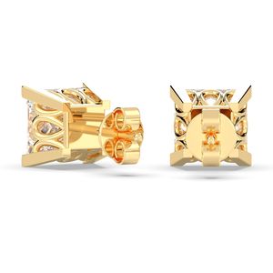 ต่างหูเงินแท้ 925 ประดับมอสซาไนต์ทรงเจ้าหญิง 4.3 กะรัต แบบเกลียว ยี่ห้อ REYES สำหรับผู้หญิง เครื่องประดับคุณภาพ - Product Image 4