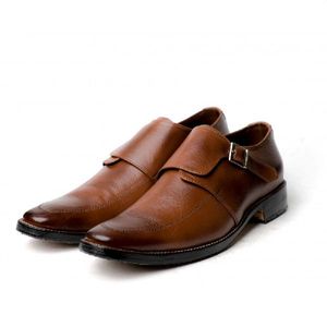 Mode tendance décontracté chaussures en cuir véritable couleur marron chaussures prix de gros 2023 - Product Image 1