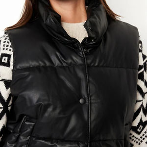 Chaleco Acolchado de Nailon con Capucha, Transpirable, Cálido para Invierno, con Cremallera, para Mujer, Estilo Ecuestre, Sin Mangas, Talla Grande, Personalizable - Product Image 3