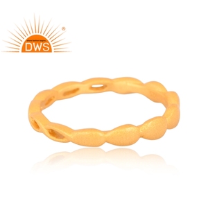 Anillo de banda chapado en oro de 18 quilates de plata esterlina más vendido, joyería fina Demi para mujer, regalo para su delicada colección - Product Image 3