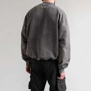 Sudaderas con Capucha y Sudaderas de Algodón 100% para Hombre al por Mayor, con Logotipo Personalizado, Estilo Vintage Lavado al Ácido, para Ropa Básica de Invierno - Product Image 2
