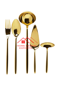 Juego de cubiertos de 4 piezas con aletas plateadas brillantes, juego de cubiertos de diseño Latino para uso en hoteles y restaurantes, cubiertos de Metal plateado - Product Image 5