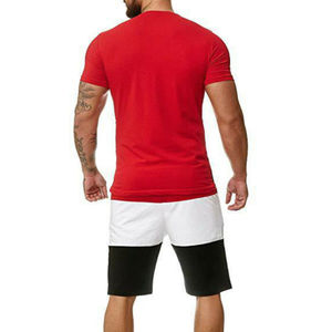 Conjunto de pantalones cortos transpirables de color sólido para hombre, ropa informal, conjunto de pantalones cortos para hombre, conjunto de pantalones cortos para hombre al por mayor - Product Image 6