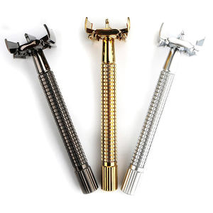 Maquinilla de afeitar de acero inoxidable de alta calidad, mango de afeitar de seguridad desechable de una sola hoja con logotipo personalizado para afeitado de hombres - Product Image 3