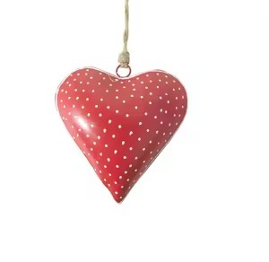 Décoration de vacances rustique de ferme d'ornement suspendu de coeur en métal de Noël - Product Image 2