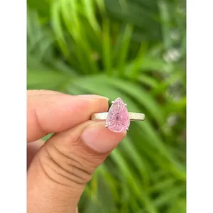 Natural Pink Tourmaline <b>Ring</b> 925 Sterling Silver Handmade Fine Gemstone Jewelry Wholesale Supplier - Product Image 1