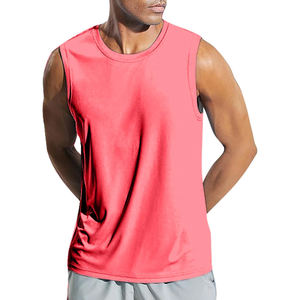 Ropa Deportiva para Entrenamiento, Camiseta sin Mangas Básica para Hombre, Transpirable, de Poliéster/Algodón, Camisetas Casuales Personalizables - Product Image 3