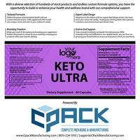 One Solution LLC, fabricant américain, complément alimentaire de qualité supérieure à base de framboise Keto Ultra, 60 capsules, dose de 2 capsules