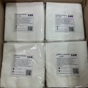 Lot de 3 serviettes coréennes en microfibre blanche sans bord de 320GSM pour le nettoyage et le lavage de voiture. - Product Image 4