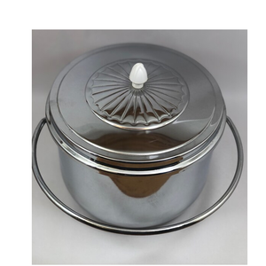 Cubo de hielo de aluminio de Estilo Vintage grande con mango, utensilios de acero, Enfriador de pie para vino y uso en fiestas, última calidad - Product Image 5