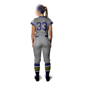 Impresión de logotipo personalizado de la más alta calidad en gris con color borroso Producto transpirable Ropa unisex Uniforme de Softbol - Product Image 3