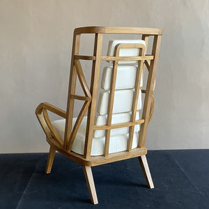 Fauteuil en rotin Bayu Lounge en teck massif avec dossier haut et coussin d'intérieur moelleux offrant un confort pour l'ameublement de la maison - Product Image 4