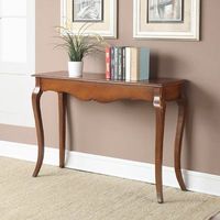 Table console décorative en bois massif pour l'entrée classique charme avec plateau élégant et étagère inférieure robuste