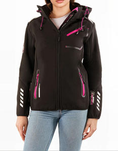 Chaqueta Softshell clásica moderna con cremallera para mujer, Chaqueta resistente al agua pesada transpirable a prueba de viento con logotipo personalizado - Product Image 1