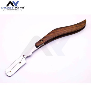 Navaja de Barbero Profesional en Oferta, Hoja de Acero Inoxidable Intercambiable, Mango de Madera Premium, Herramienta de Afeitado Duradera, Afilada y de Bajo Precio - Product Image 2