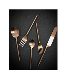 Hot Selling Set of 5 Cutlery Set Golden Finishing Stainless Steel Cutlery Set Unique Dessert Spoons Fork - Product Image 1