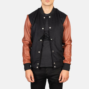 Heavy Duty <b>Black</b> Leather Jacket for Men with Full Customization Options Targeting Global Urban Streetwear Brands - Product Image 1