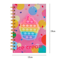 Carnet de composition A5 en gros, format Fidget Journal, reliure spirale, couverture en papier anti-stress pour enfants
