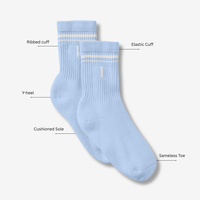 Chaussettes à rayures avec logo en jacquard classique personnalisé pour hommes semelle rembourrée en coton respirant résistant pour des vêtements de sport décontractés