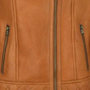 Meilleure vente, veste en cuir à fermeture éclair grande taille, veste en cuir de camionneur classique de style collège avec décoration en fourrure pour hommes - Product Image 6