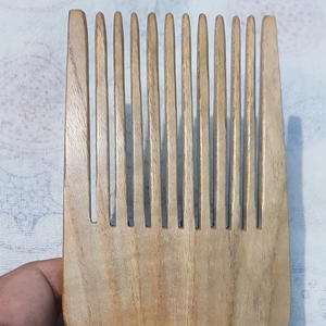 decoration Handcrafted Neem Wood <b>Comb</b> - Non-Static and Eco-Friendly Wide Tooth <b>Comb</b> <b>for</b> Women and <b>Men</b> - Product Image 1