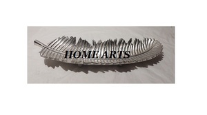 Plateau à dessert en aluminium de qualité supérieure, forme de feuille, couleur argent, plateau de service pour dattes à prix abordable - Product Image 6