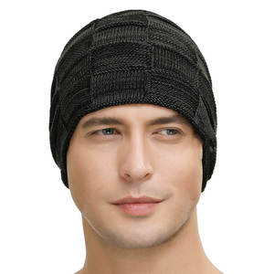 หมวกบีนนี่ขนสัตว์ให้ความอบอุ่นสำหรับผู้ชายหมวกถักลายตัวอักษร/ลายจุดสำหรับธุรกิจโลโก้ตามสั่งสำหรับฤดูหนาว - Product Image 5