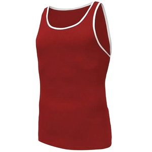 Gym Fitness Wear 100% Coton 170GSM Gym Tank Top Muscle Fit Curved Hem Fitness Shirts Workout Clothing Débardeurs pour hommes - Product Image 1