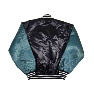 Vente de gros Vestes personnalisées grande taille pour hommes Blouson universitaire blanc pour hommes Blouson aviateur en satin Letterman uni pour homme - Product Image 6