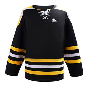 En stock 100% maillot de hockey sur glace en polyester confortable maillot de hockey sur glace de taille personnalisée pour un usage adulte - Product Image 1