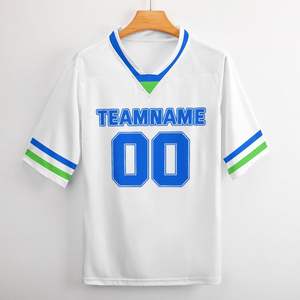OEM al por mayor logotipo personalizado Rugby práctica Jersey Unisex fútbol americano Jersey con alta calidad de manga corta Camiseta impresa - Product Image 2