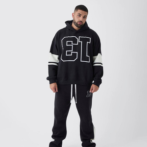 Pulls en molleton pour hommes en gros, sweats à capuche d'hiver 100 % coton de haute qualité, imprimés sur mesure, motif uni, poche, coupe oversize, OEM - Product Image 3